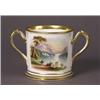 Image 1 : 19th century ENGLISH hand-painted PORCELAIN PRESENTATION LOVING CUP…