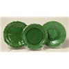 Image 1 : three 19th century english green-glazed earthenware plates…