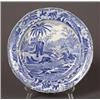 Image 1 : three spode indian sporting series blue transfer plates…
