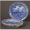 Image 1 : pair of spode indian sporting series blue transfer rim soup plates…