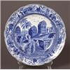 Image 1 : three spode caramanian series blue transfer plates…