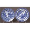 Image 1 : two 19th century english chinoiserie blue transfer plates…