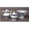 Image 1 : three 19th century blue transfer serving items…