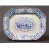 Image 1 : boston mails PATTERN blue transfer PLATTER…