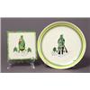 Image 1 : two quimper canadian market hand-painted pottery items…