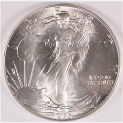 1986 AMERICAN SILVER EAGLE, GEM! KEY DATE!