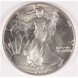1989 AMERICAN SILVER EAGLE, GEM!
