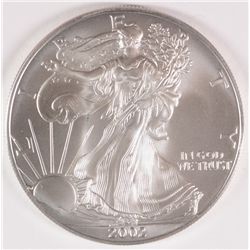 2002 AMERICAN SILVER EAGLE, GEM!