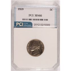 1959 JEFFERSON NICKEL, PCI MS-66