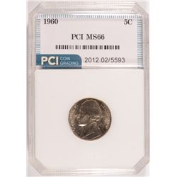 1960 JEFFERSON NICKEL, PCI MS-66