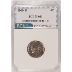 1960-D JEFFERSON NICKEL, PCI MS-66