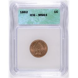 1862 INDIAN HEAD CENT ICG MS-63