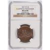 Image 1 : 1837 HARD TIMES TOKEN HT-34 ILLUSTRIOUS PREDECESSOR NGC MS-62 BN