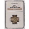 Image 1 : 1897 GREAT BRITAIN SILVER SHILLING NGC MS-63 ATTRACTIVE TONE BOTH SIDES