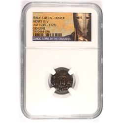 (1035-1125 AD) ITALY LUCCA-DENIER NGC GENUINE