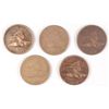 Image 1 : (5) 1857 LOW GRADE FLYING EAGLE CENTS