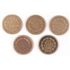 Image 2 : (5) 1859 LOW GRADE INDIAN HEAD CENTS