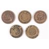 Image 2 : (5) 1860 LOW GRADE INDIAN HEAD CENTS