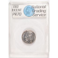 1961 PROOF ROOSEVELT DIME NGS PR-70