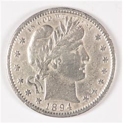 1894-S BARBER QUARTER XF DETAILS