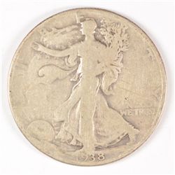 1938-D WALKING LIBERTY HALF DOLLAR G/VG