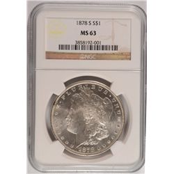 1878-S MORGAN DOLLAR NGC MS-63