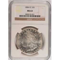 1884-CC MORGAN DOLLAR NGC MS-63