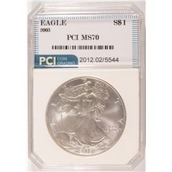 2003 AMERICAN SILVER EAGLE, PCI MS-70 !   TRENDS FOR $275.00