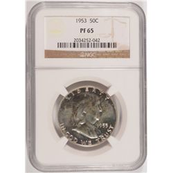 1953 FRANKLIN HALF DOLLAR, NGC PROOF-65