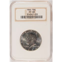 1964 KENNEDY HALF DOLLAR, NGC PROOF-68!!!