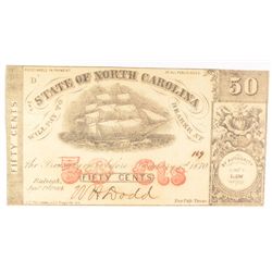 1870 FIFTY CENT STATE OF NORTH CAROLINA