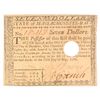 Image 1 : 1780 $7 COLONIAL MASSACHUSSETTS