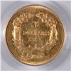 Image 3 : 1874 $3 GOLD PIECE PCGS AU-58 CAC