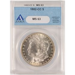 1882-CC MORGAN DOLLAR ANACS MS63
