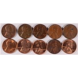 (10) LINCOLN CENTS (51-D, 54-D, 56, 56-D, 57, 57-D, 58, 58-D, 67, 69-D)