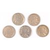 Image 1 : (5) BUFFALO NICKELS (13, 18, 24, 30, 34)