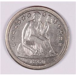 1860-S SEATED DIME AU-58+