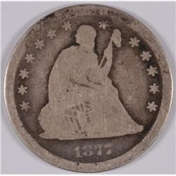 1877-CC SEATED QUARTER G/VG