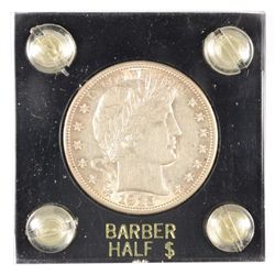 1915 BARBER HALF DOLLAR AU-58 (NICE ORGINAL)