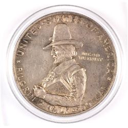 1920 PILGRIM COMMEN HALF DOLLAR AU