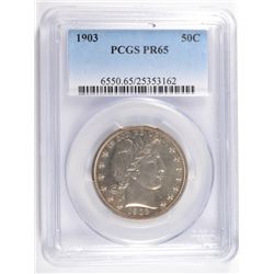 1903 PROOF BARBER HALF DOLLAR PCGS PR-65