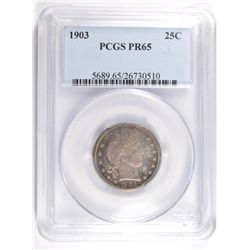 1903 PROOF BARBER QUARTER PCGS PR-65
