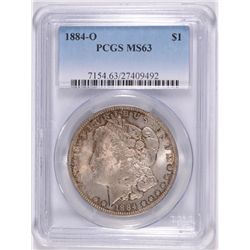 1884-O MORGAN DOLLAR PCGS MS-63