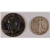 Image 1 : COLLECTOR LOT 1973-S IKE PROOF & 1945 WALKING LIBERTY HALF DOLLAR