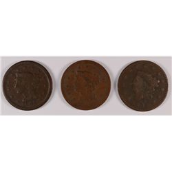 3 LARGE CENTS 1816, 1848, 1852