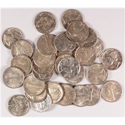 ( 31 )  PIECES MIXED MERCURY DIMES, AU/BU