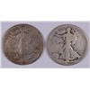 Image 1 : DEALER LOT: ( 2 ) 1921-D WALKING LIBERTY HALF DOLLARS,  CIRCULATED