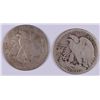 Image 2 : DEALER LOT: ( 2 ) 1921-D WALKING LIBERTY HALF DOLLARS,  CIRCULATED