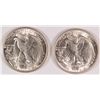 Image 2 : ( 2 ) PIECES 1945-S WALKING LIBERTY HALF DOLLAR,  SOLID MS-64 WHITE!