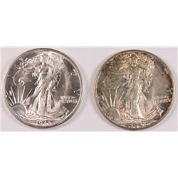 WALKING LIBERTY HALF DOLLARS: 1941 SOLID MS-65, 1943-D MS-64+